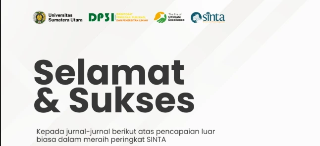 Selamat dan Sukses atas Pencapaian Peringkat SINTA Jurnal USU